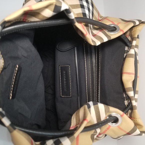 NWT Authentic Brand New BurBerry Medium Rucksack In Vintage Check Nylon - Picture 7 of 13